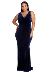 Plus Zariah Formal Velvet Dresses